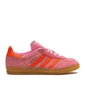 Adidas Gazelle Women's Sneakers in Pink and Orange.